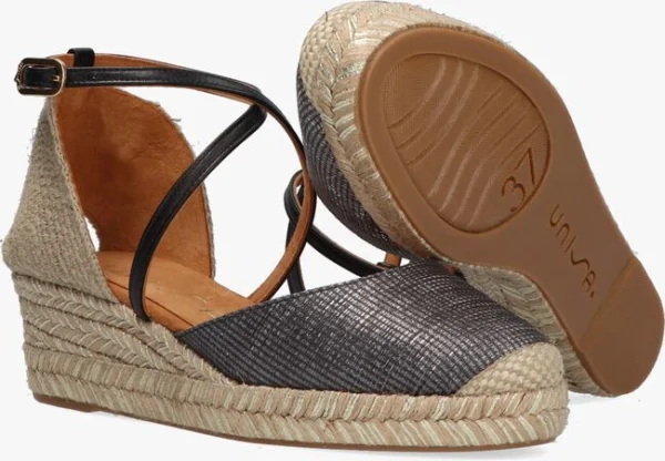Unisa Caude Espadrilles En Noir boutiqued pas cher 6