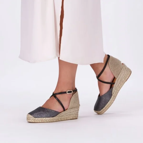 Unisa Caude Espadrilles En Noir boutiqued pas cher 7