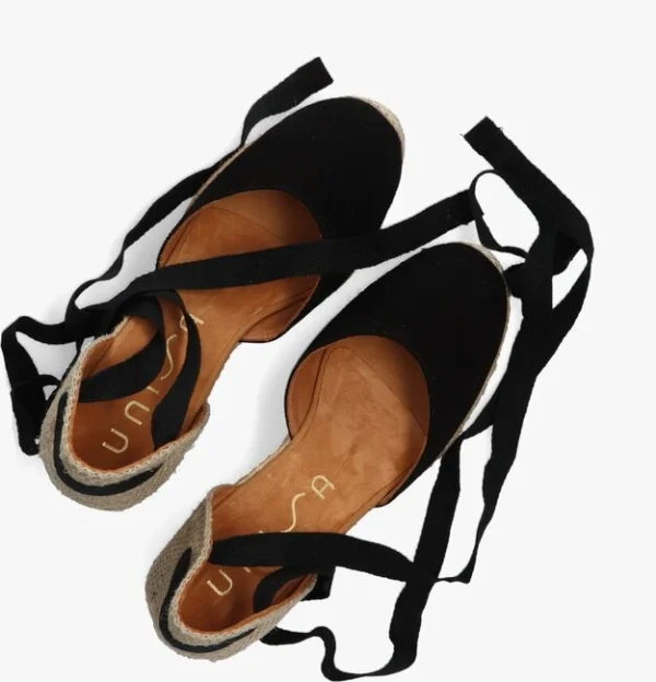 Unisa Candida Espadrilles En Noir boutique en ligne france 5