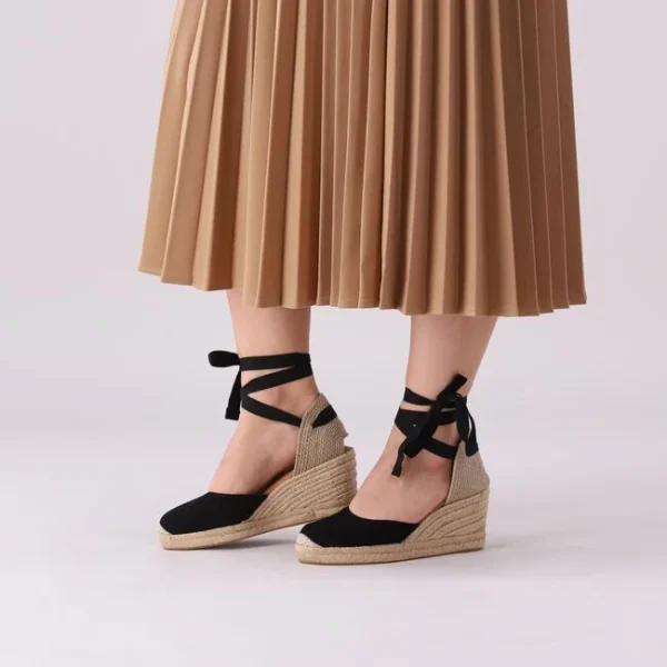 Unisa Candida Espadrilles En Noir boutique en ligne france 7