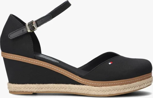 Couleurs variées Tommy Hilfiger Basic Closed Toe Mid Wedge Espadrilles En Noir 1