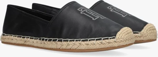 Tommy Hilfiger Feminine Leather Espadrilles En Noir magasin pour 3