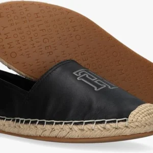 Tommy Hilfiger Feminine Leather Espadrilles En Noir magasin pour 13