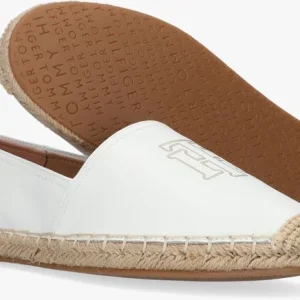 dernières Tommy Hilfiger Feminine Leather Espadrilles En Blanc 13