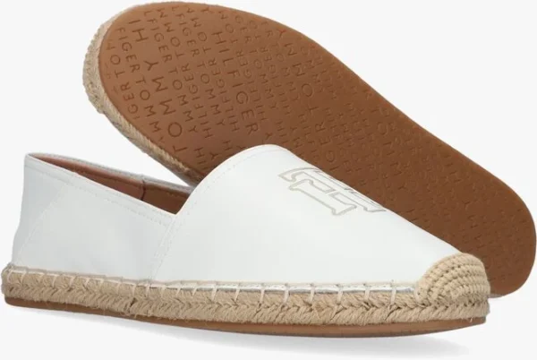 dernières Tommy Hilfiger Feminine Leather Espadrilles En Blanc 5