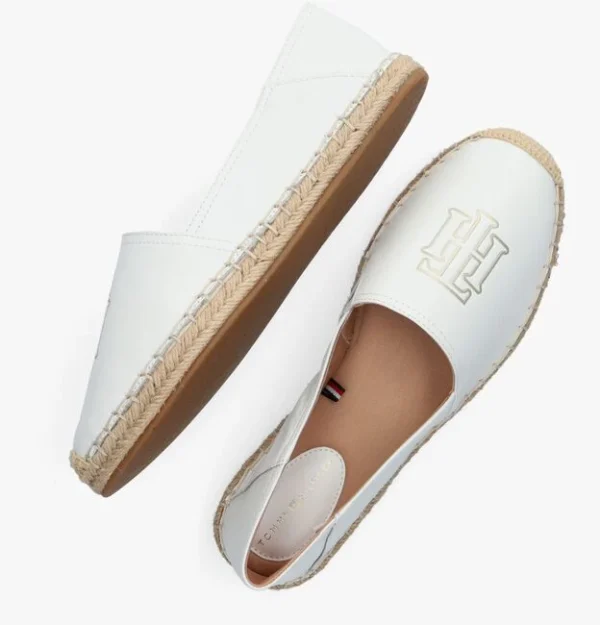 dernières Tommy Hilfiger Feminine Leather Espadrilles En Blanc 6