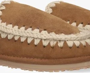 luxe soldes Mou Slipper Full Eskimo Stitch Chaussons En Cognac 10