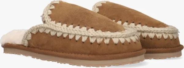 luxe soldes Mou Slipper Full Eskimo Stitch Chaussons En Cognac 3