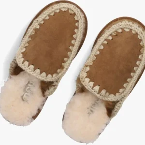 luxe soldes Mou Slipper Full Eskimo Stitch Chaussons En Cognac 16