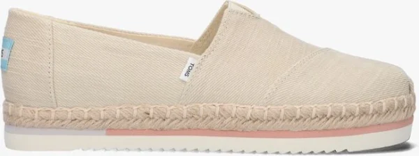 Toms Alpargata Platform Rope Espadrilles En Beige boutique 1