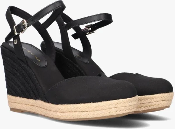 grande popularité Tommy Hilfiger Basic Closed Toe High Wedge Espadrilles En Noir 3