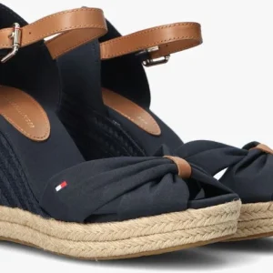 Nouveau Tommy Hilfiger Basic Open Toe High Wedge Espadrilles En Bleu 9