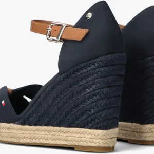 Nouveau Tommy Hilfiger Basic Open Toe High Wedge Espadrilles En Bleu 11