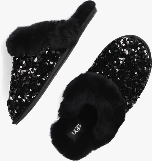 meilleur cadeau Ugg W Scuffette Ii Chunky Sequin Chaussons En Noir 6