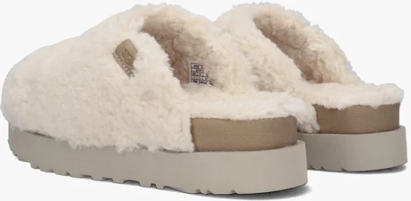 Ugg W Fuzz Sugar Slide Chaussons En Blanc france en ligne 4