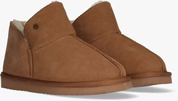 boutique en france Warmbat Chaussons Willow Women Suede En Cognac 3