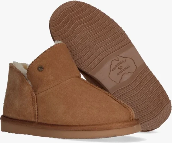 boutique en france Warmbat Chaussons Willow Women Suede En Cognac 5